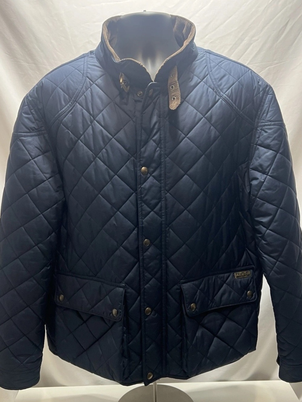 VTG Polo Ralph Lauren Jacket Mens XXL Quilted Calf Suede Collar Military Hunting
